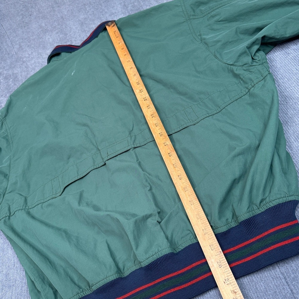 Vintage Burberrys Harrington Bomber Jacket Green Striped Trim Made in Spain - Picture 9 of 16